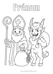 Dessin gratuit Krampus Saint Nicolas