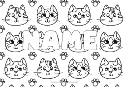 Free colouring Cat Cute Animal Dogs and cats Decorative background