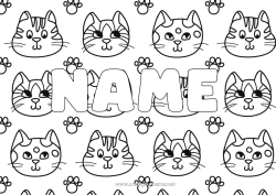 Coloring to customize Cat Kawaii Dog and cat Decorative background
