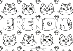 Dessin gratuit Chat Kawaii Animal Chiens et chats Fond décoratif