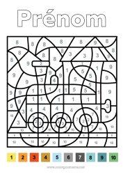 Coloriage à personnaliser Coloriages magiques Activités enfants Train Locomotive Transport en commun terrestres