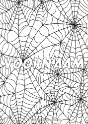 Gratis kleurplaat Spin Halloween Insecten