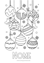 Colorare per personalizzare Palla di Natale Decorazioni di Natale