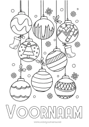 Kleurplaat aanpassen Kerstbal Kerstversiering
