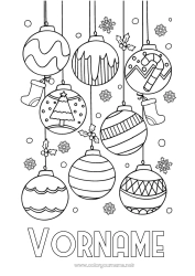 Malvorlage anpassen Weihnachtskugel Weihnachtsdekoration