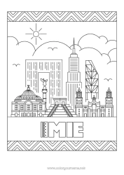 Rysunek za darmo Geografia Meksyk Krajobraz miejski Miasto świata Linia horyzontu Meksyk