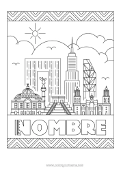 Dibujo libre Geografía México Paisaje urbano Ciudad del mundo Horizonte México