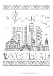 Kostenlose Zeichnung Geografie Mexiko Stadtbild Weltstadt Skyline Mexiko