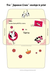 Colouring to customise Japan Envelope Print Envelope Mischievous Elf's Journey Envelope For The Christmas Trickster Elf's Mail