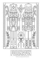 Gratis tegning Jul Sukkerstok Slik, søde sager Spil og legetøj Sut Nøddeknækker