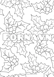 Gratis fargelegging Vinter Ilex