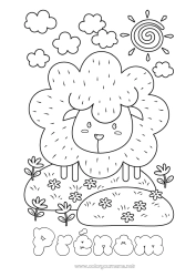 Coloriage à personnaliser Mouton Animal Animaux de la ferme