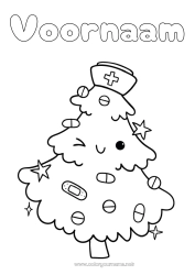 Gratis tekening Kerstboom Gezondheidsberoepen Verpleegkundige