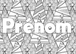 Coloriage à personnaliser Sapin de Noël Doodle Zentangle Sapin Fond décoratif