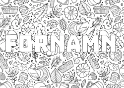 Färgläggningssida att anpassa Tacksägelsedagen Höst Paj Dekorativ bakgrund Tacksägelse kalkon