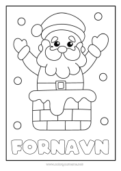 Farvelægningssiden tilpasning Sne Julemanden Pejs Nem farvelægning