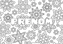 Coloriage gratuit Hiver Flocons de neige