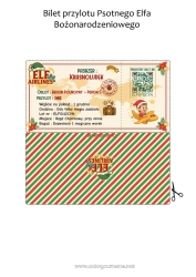 Kolorowanka do personalizacji Świąteczne skrzaty Listy psotnych skrzatów Bilet List powitalny od skrzata Tylko jeden psotny skrzat Dokumenty tożsamości Lutin Farceur