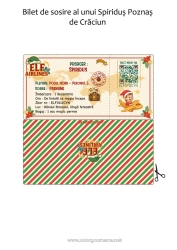 Pagină de colorat personalizată Moșneguții de Crăciun Scrisori de spiriduși jucăuși Bilet Scrisoare de sosire a spiridușului Un singur spiriduș jucăuș Acte de identitate al Lutinului Farceur