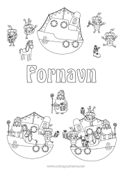 Fargeleggingssiden å tilpasse Båt Maritime kjøretøy Sankt Nikolaus