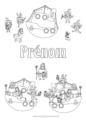 Coloriage à personnaliser Bateau Véhicules maritimes Saint Nicolas