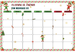 Dessin gratuit Lutins de Noël Mission du lutin de Noël Calendrier de l'avent Calendriers et plannificateurs Bêtises du Lutin Farceur