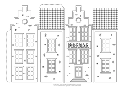 Färgläggningssida att anpassa Barnaktiviteter Hem Nederländerna Barnklippning Pappersleksak