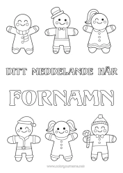 Färgläggningssida att anpassa Pepparkaka Lätta Målarbilder