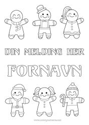 Fargeleggingssiden å tilpasse Pepperkake Enkle Fargelegginger