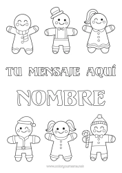 Colorear para personalizar Pan de jengibre Dibujos fáciles para colorear