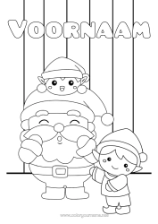 Gratis tekening Kerstman Kerstelf