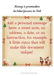 Colouring to customise Christmas Elves Christmas Elf's Mission Letters From Mischievous Elves Sign Mischief Of The Trickster Goblin Several Mischievous Elves.
