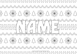 Free colouring Gifts Christmas tree Christmas Fir tree Decorative background Knitting