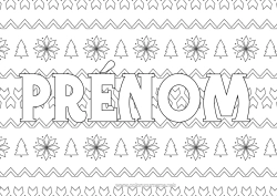 Coloriage à personnaliser Cadeaux Sapin de Noël Noël Sapin Fond décoratif Tricot