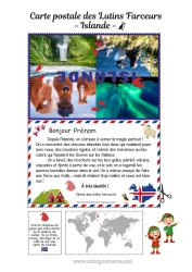 Dessin gratuit Lutins de Noël Coloriages lutins Voyage de lutin farceur Carte postale Islande Carte postale de PLUSIEURS lutins Plusieurs lutins farceurs Coloriage Lutins farceurs Voyageurs