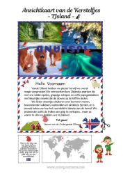 Kleurplaat aanpassen Kerstelf Elfjes Kleurplaten Kerstelfreis Ansichtkaart Ijsland Ansichtkaart Van Meerdere Elfen Meerdere Kerst Elfen Reizende Kerstkabouters