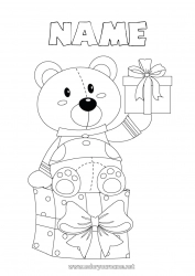 Free drawing Gifts Birthday Teddy Bear Forest animals