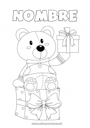 Dibujo libre Regalos Cumpleaños Osito Animales del bosque