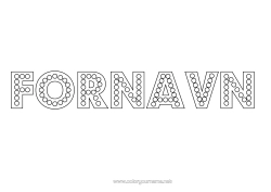 Farvelægningssiden tilpasning Fest Børneaktiviteter Dekoreret Navn Pære Cirkel, Rund