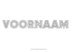 Gratis tekening Feest Activiteiten voor Kinderen Gedecoreerde naam Lamp Cirkel, rond