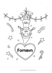 Gratis tegning Jule-nisser Farvelægningsnisser Lille Skæmtet Nisse Tegninger på vinduerne