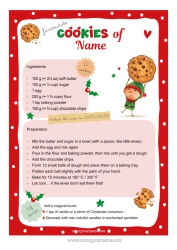 Free drawing Christmas elves Treats Cookie