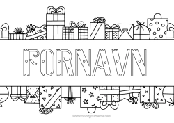 Fargeleggingssiden å tilpasse Gaver Bursdag Jul