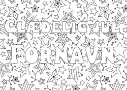 Gratis farvelægning Jul Fest Godt nytår Stjerner Zentangle Dekorativ baggrund