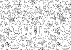 Kolorowanka za darmo Boże Narodzenie Impreza Szczęśliwego Nowego Roku! Gwiazdy Zentangle Tło dekoracyjne