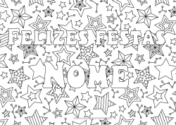 Desenho grátis Natal Festa Feliz Ano Novo Estrelas Zentangle Fundo decorativo