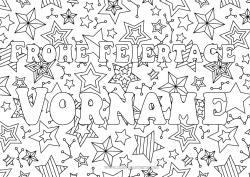 Kostenlose Malvorlage Weihnachten Fest Frohes Neues Jahr Sterne Zentangle Dekorativer Hintergrund