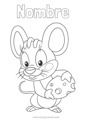 Dibujo libre Ratón Animales Animales del bosque Queso