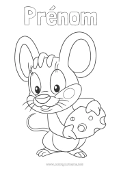 Coloriage gratuit Souris Animal Animaux de la forêt