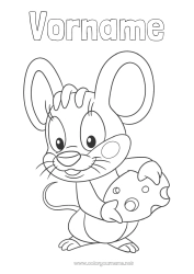 Kostenlose Zeichnung Maus Tier Waldtiere Käse